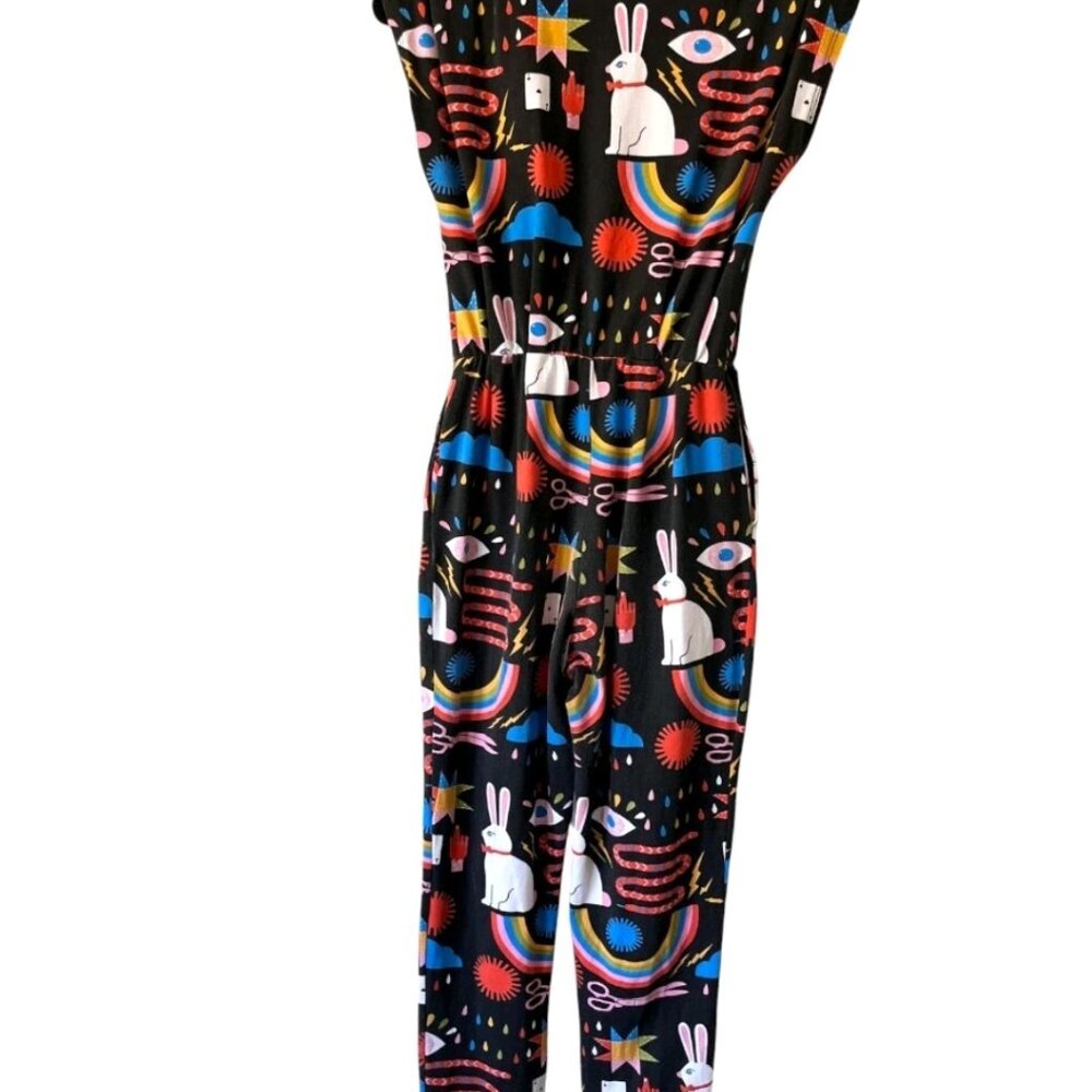 NOOWORKS Magic by Lisa Congdon Magic Suit Black Jumpsuit Dopamine XS Extra Small - Picture 2 of 5